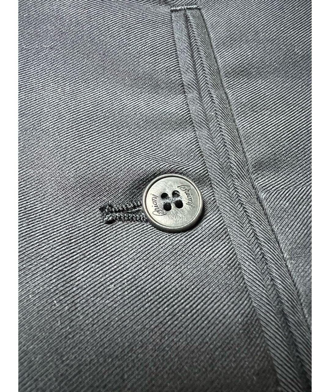BRIONI Черные шелковые классические брюки, фото 5