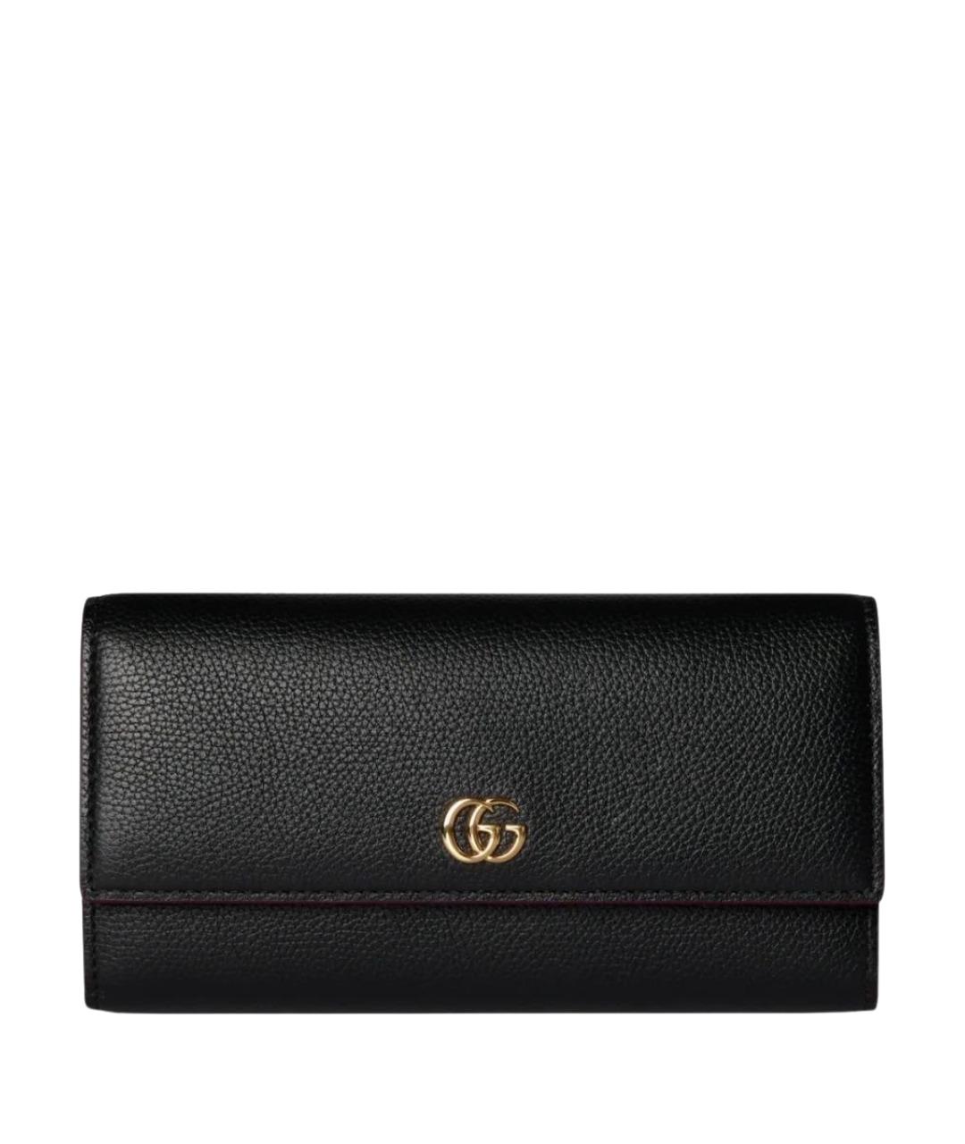 GUCCI Черный кожаный кошелек, фото 1