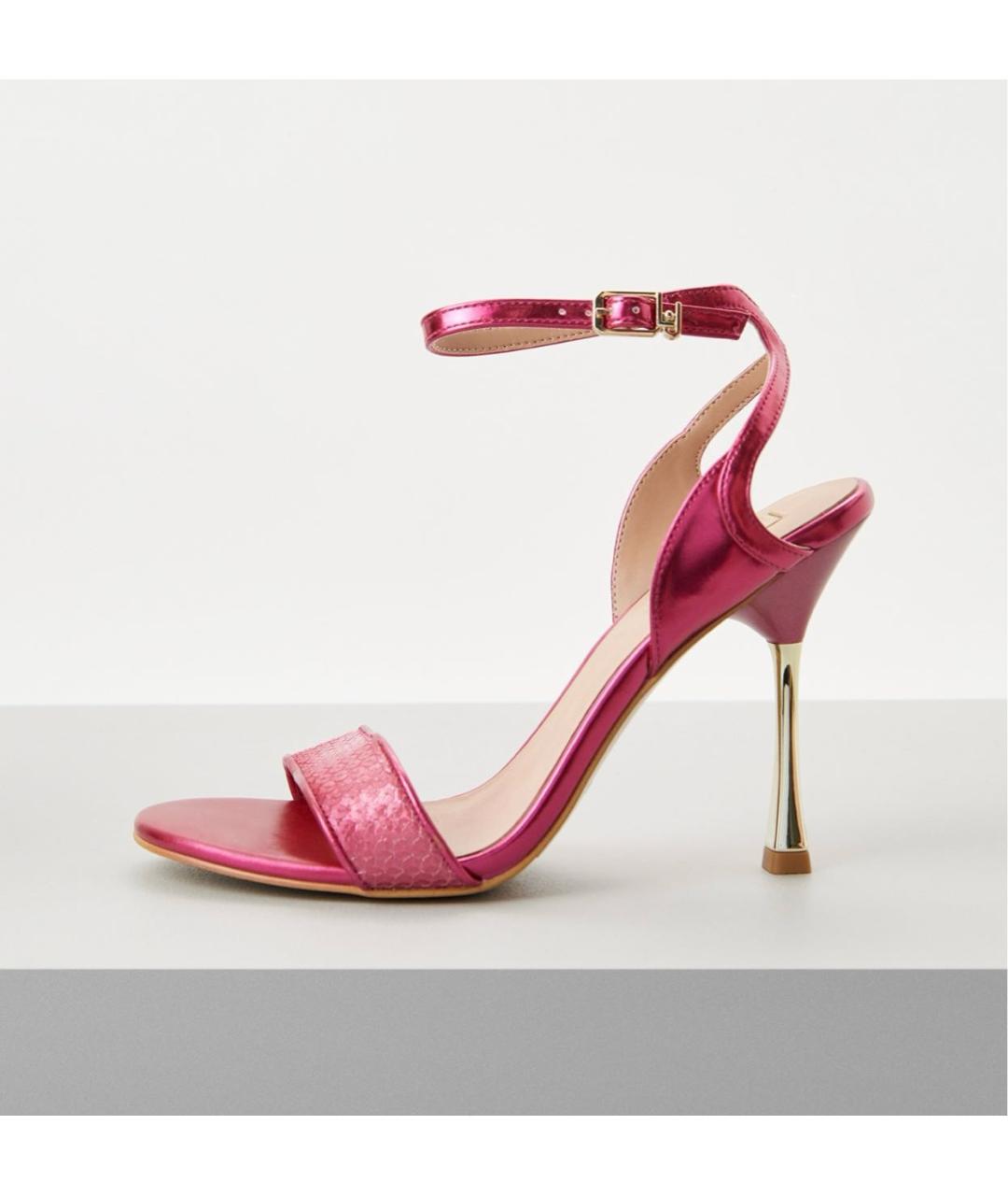 LIU JO Розовые босоножки из искусственной кожи, фото 9