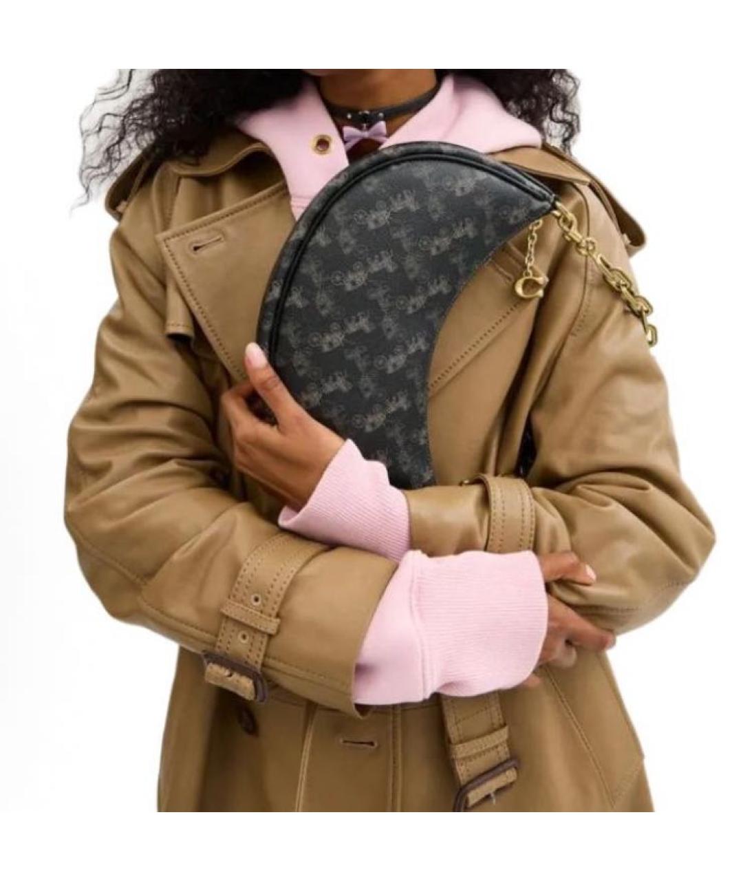 COACH Серая сумка с короткими ручками, фото 3