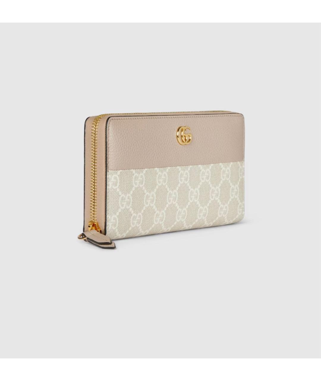GUCCI Бежевый кожаный кошелек, фото 3