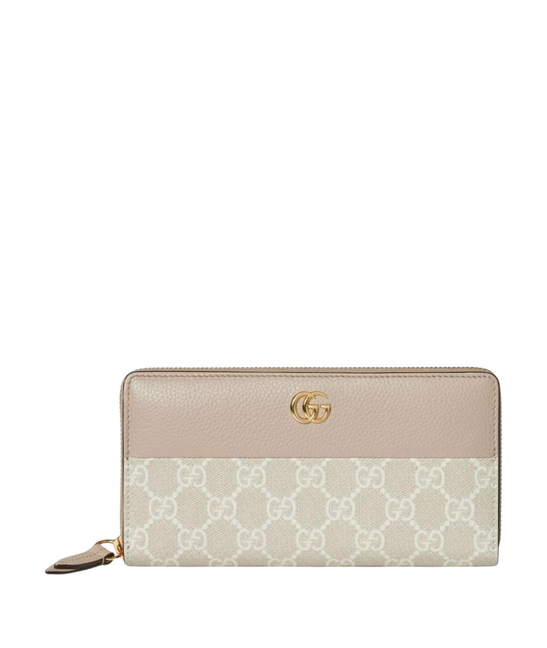 GUCCI Бежевый кожаный кошелек, фото 1