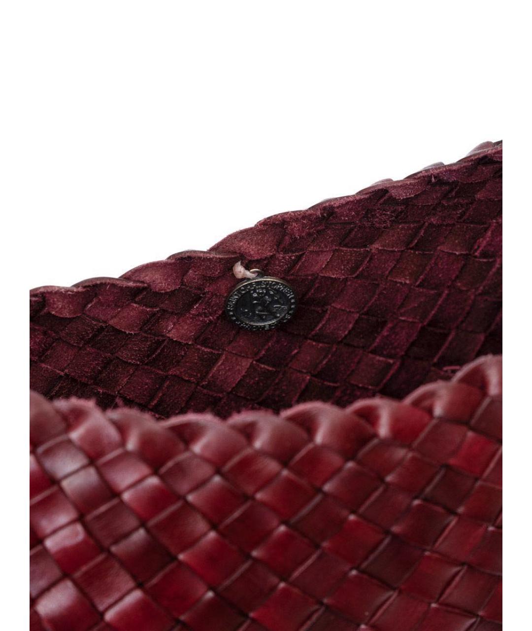 Dragon Diffusion Бордовая кожаная сумка через плечо, фото 4