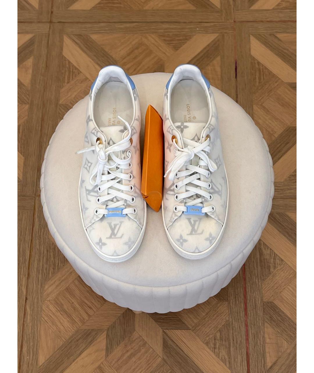 LOUIS VUITTON Бежевые текстильные кеды, фото 3