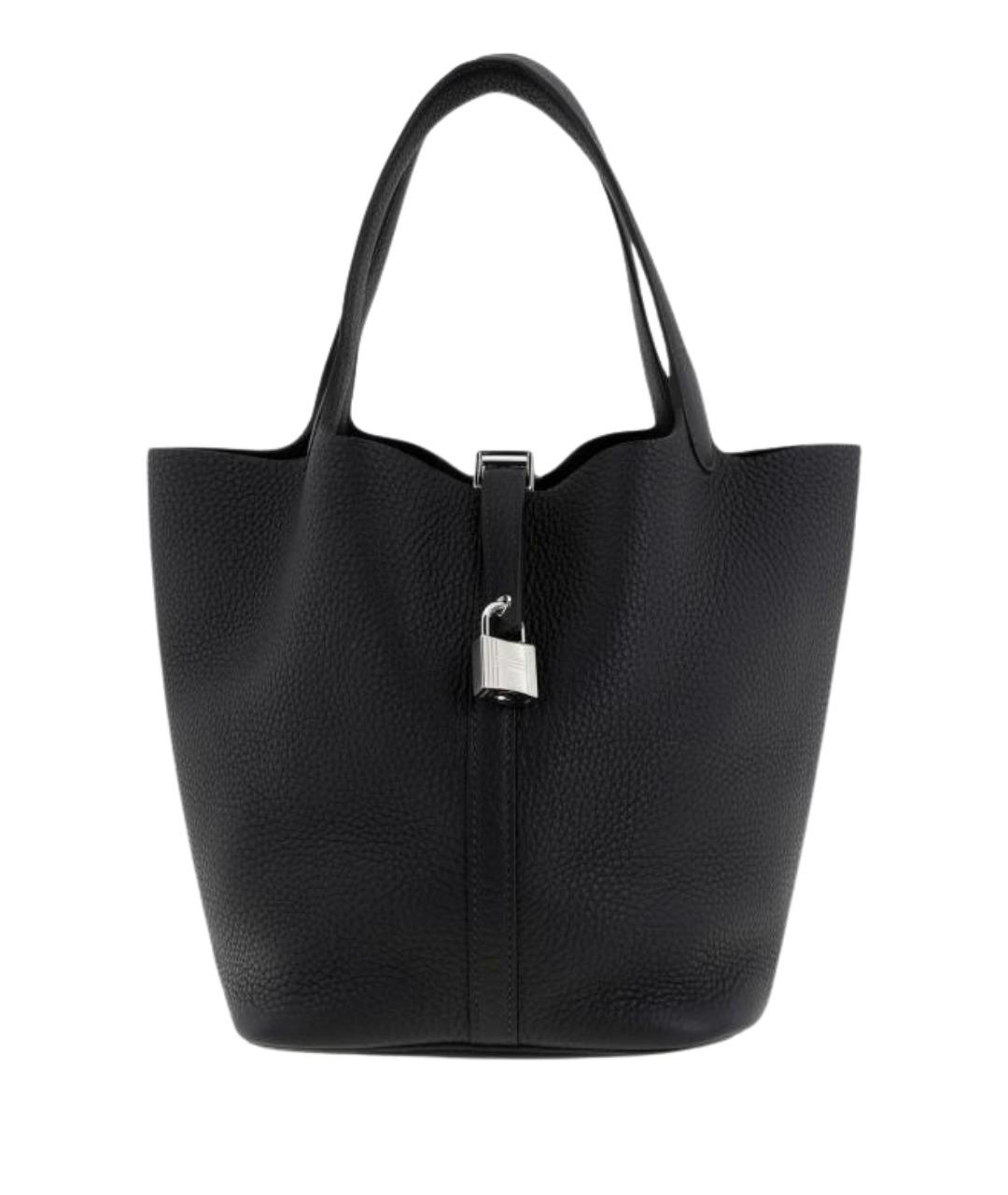 HERMES Темно-синяя кожаная сумка через плечо, фото 1