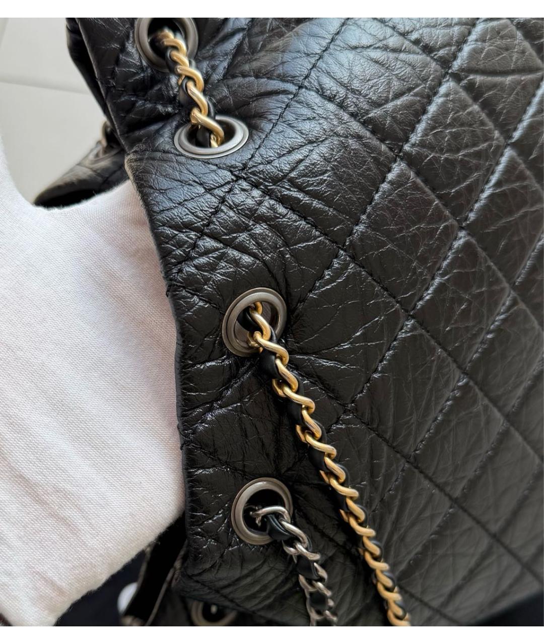 CHANEL Черный кожаный рюкзак, фото 2