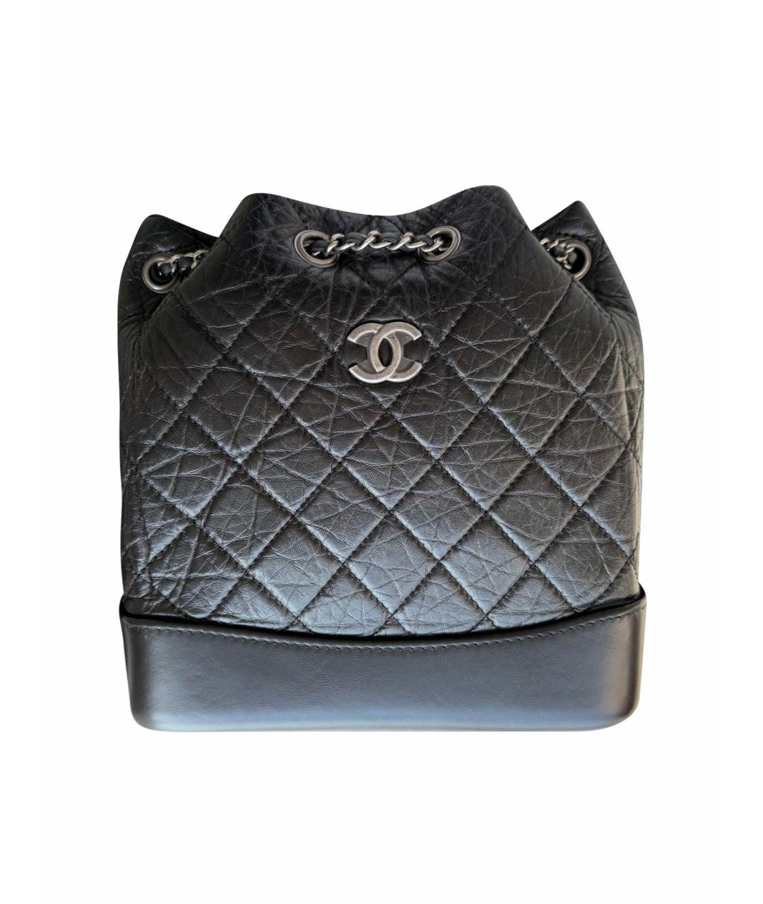 CHANEL Черный кожаный рюкзак, фото 6