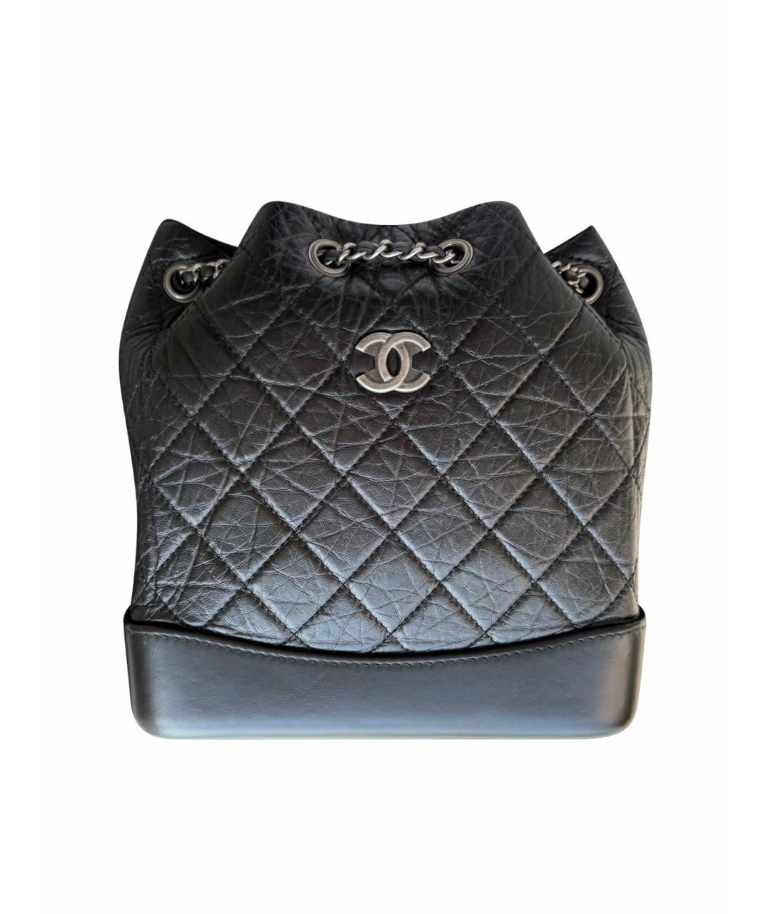 CHANEL Черный кожаный рюкзак, фото 1