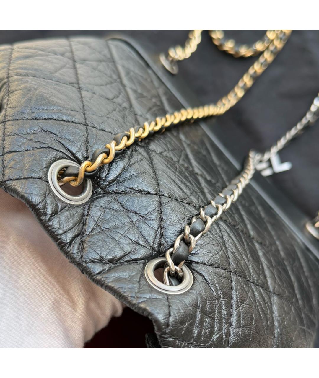 CHANEL Черный кожаный рюкзак, фото 5