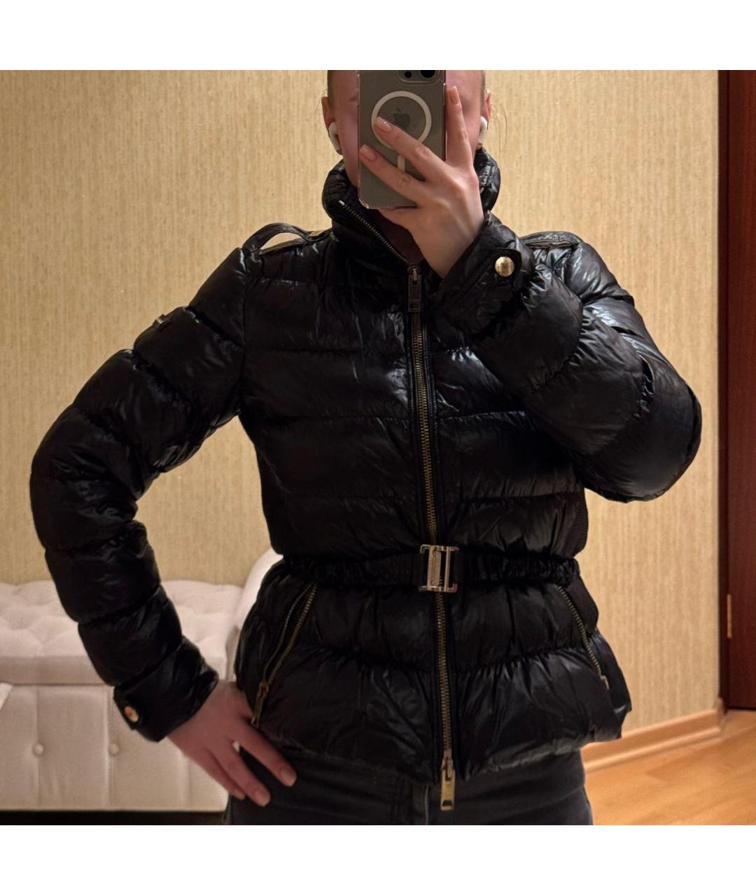 BURBERRY Черный полиамидовый пуховик, фото 7