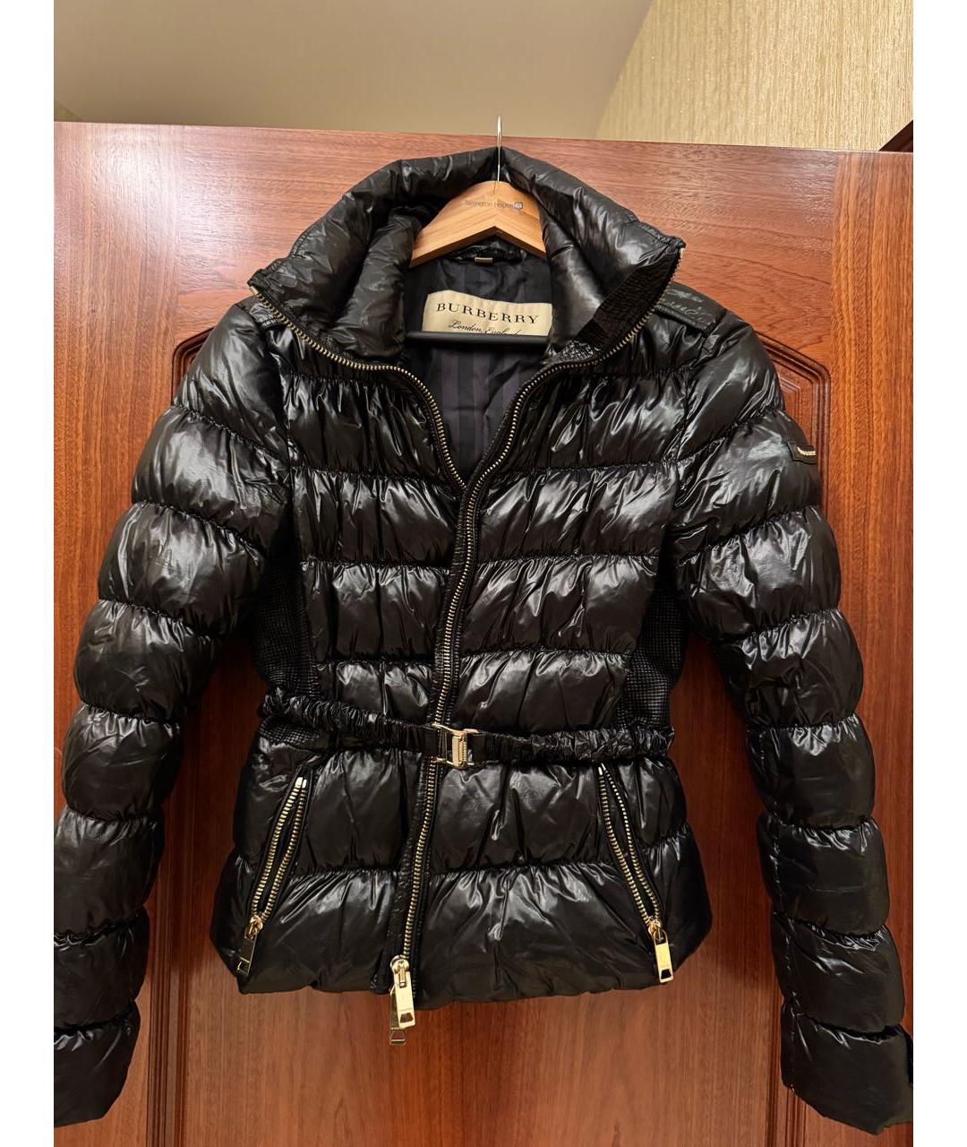 BURBERRY Черный полиамидовый пуховик, фото 8