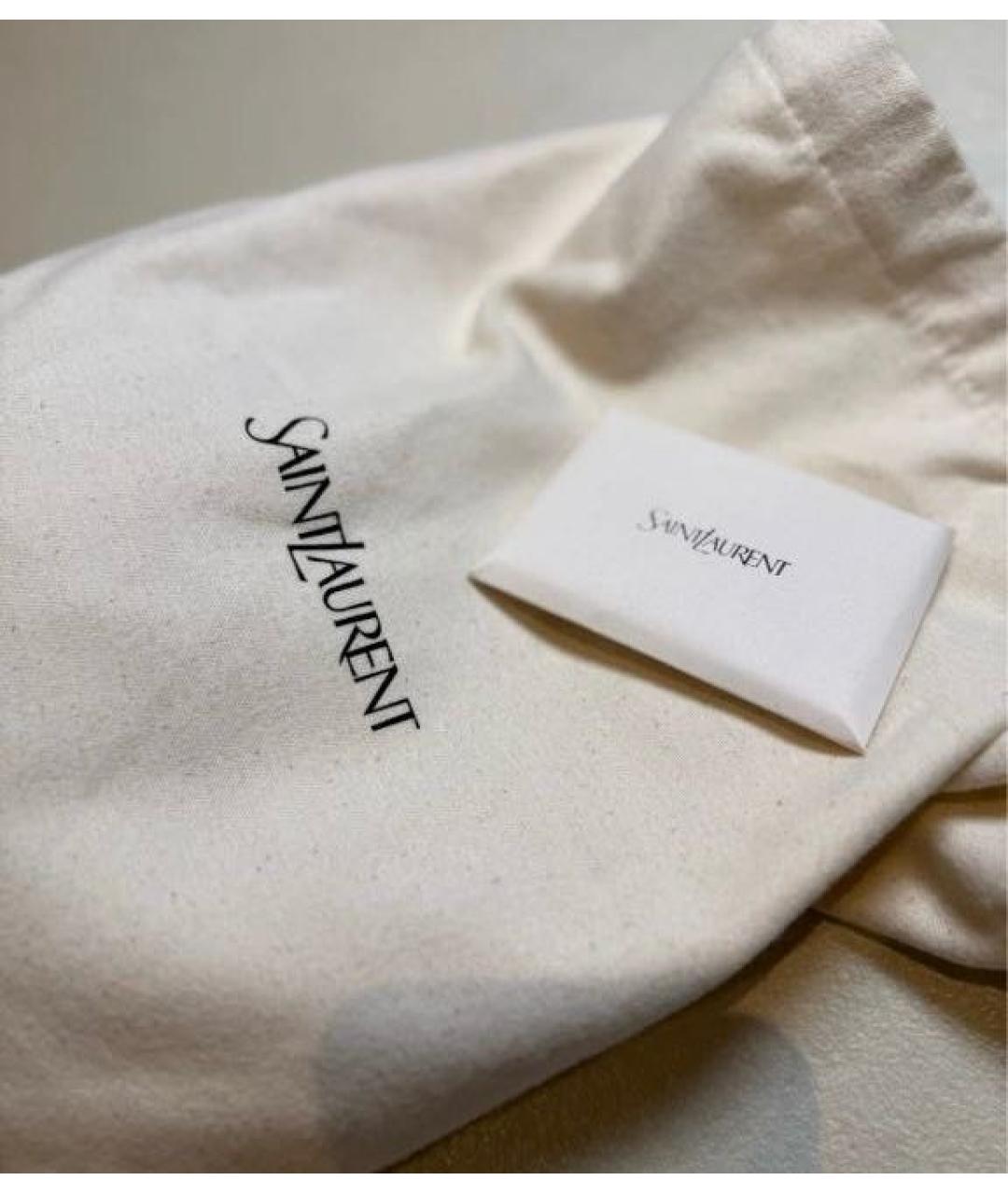 SAINT LAURENT Черная жаккардовая сумка тоут, фото 4