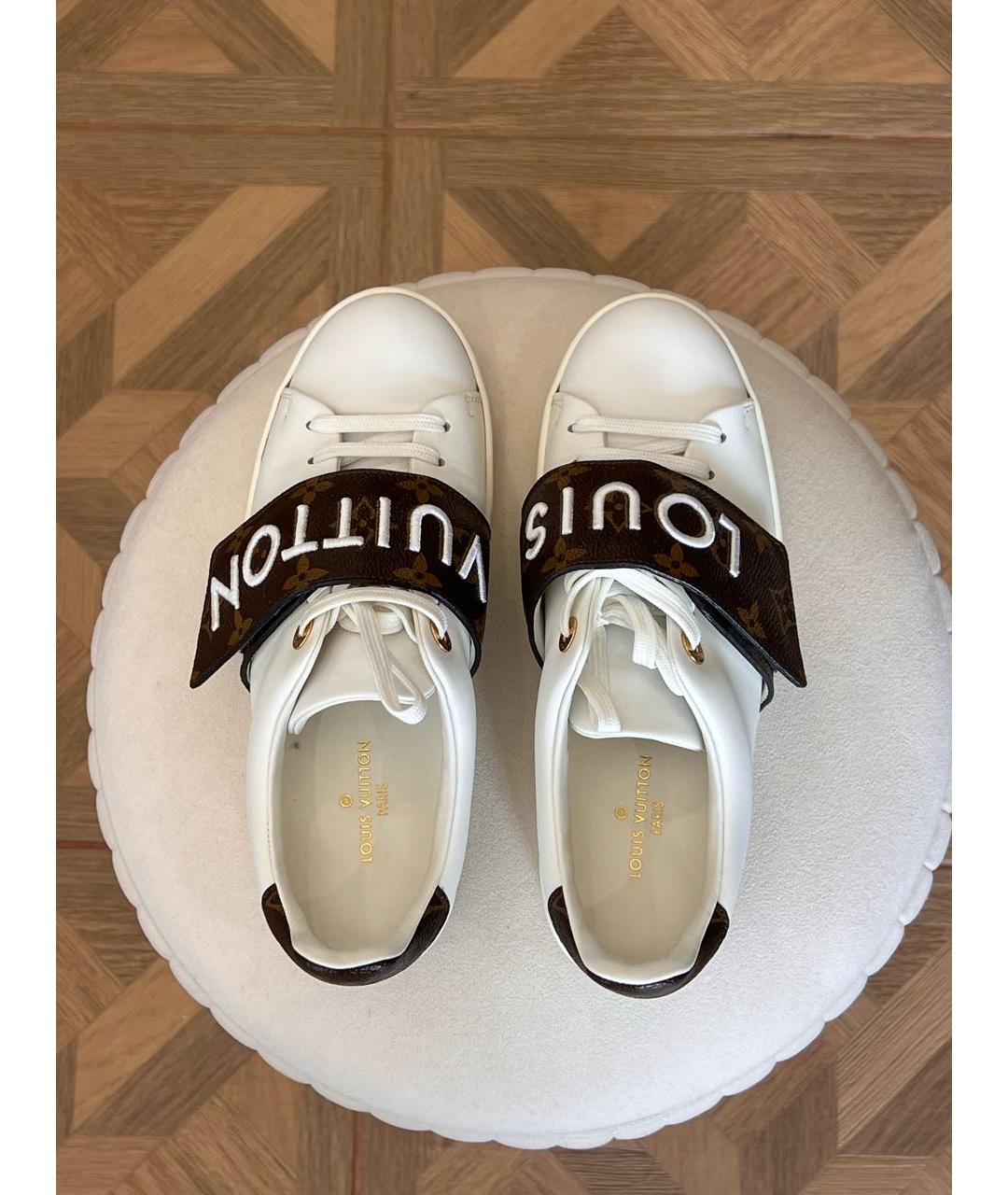 LOUIS VUITTON Белые кожаные кеды, фото 3