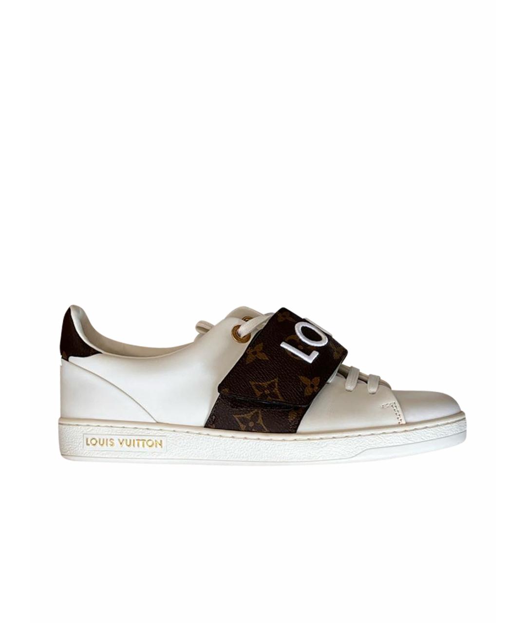 LOUIS VUITTON Белые кожаные кеды, фото 1