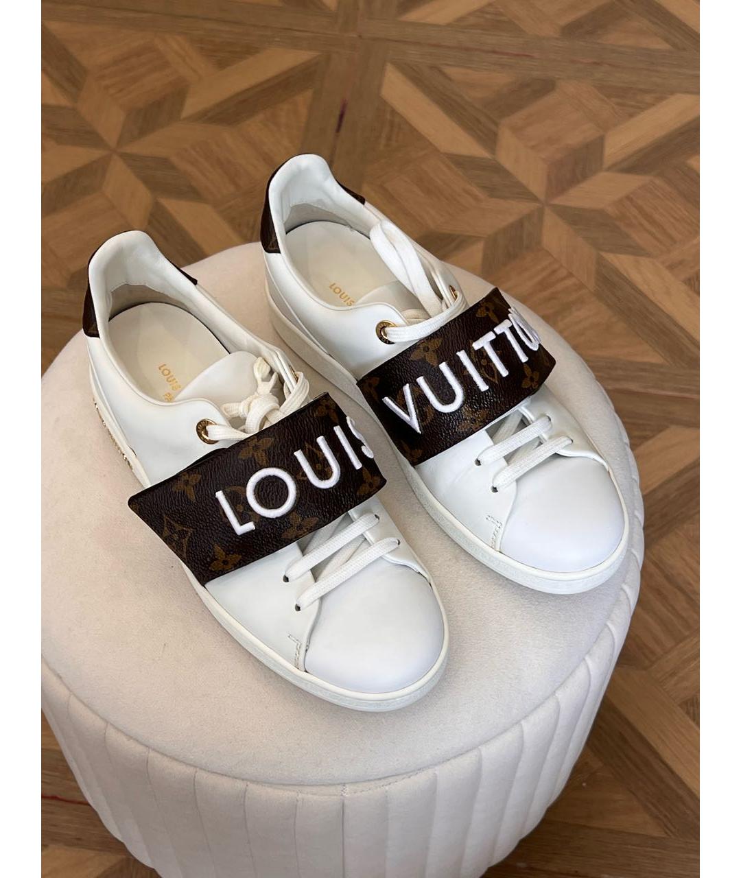 LOUIS VUITTON Белые кожаные кеды, фото 2