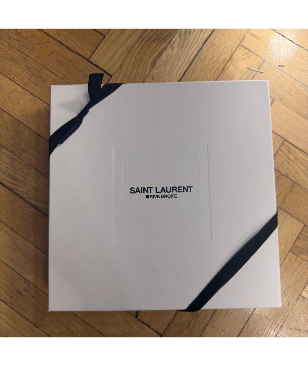 SAINT LAURENT Бежевая хлопковая сумка тоут, фото 4