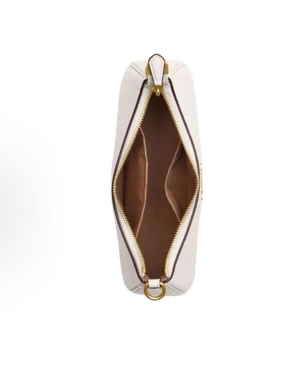 COACH Белая кожаная сумка через плечо, фото 3