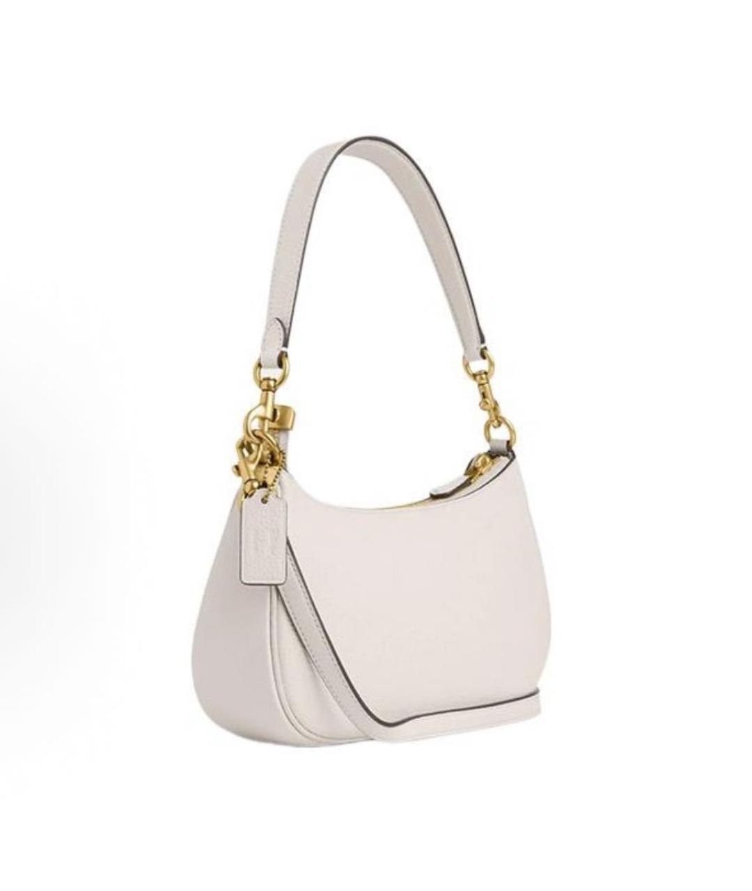 COACH Белая кожаная сумка через плечо, фото 2