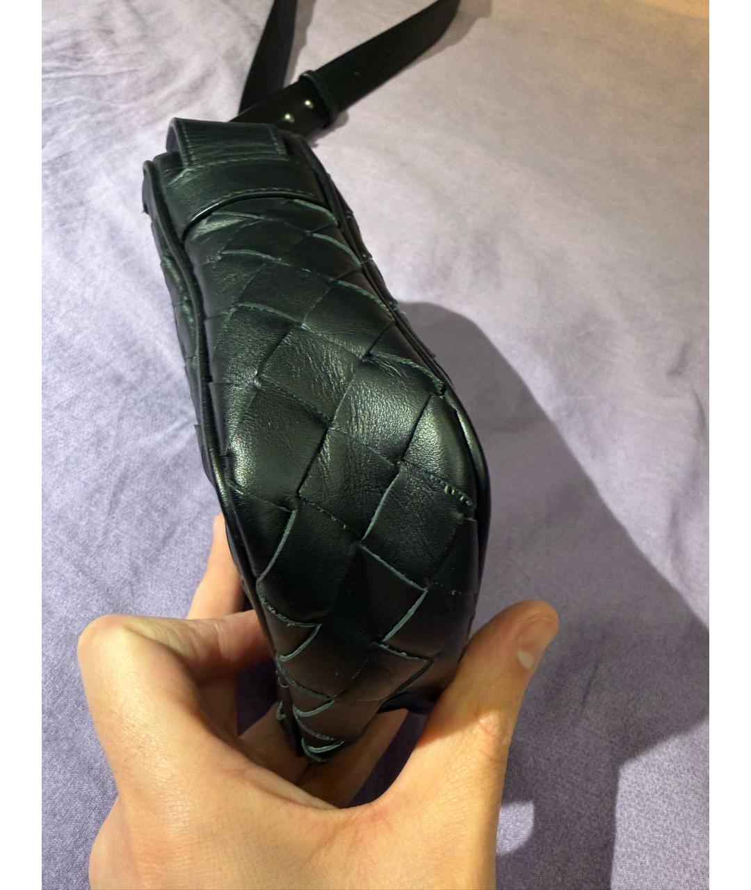 BOTTEGA VENETA Черная кожаная сумка на плечо, фото 3