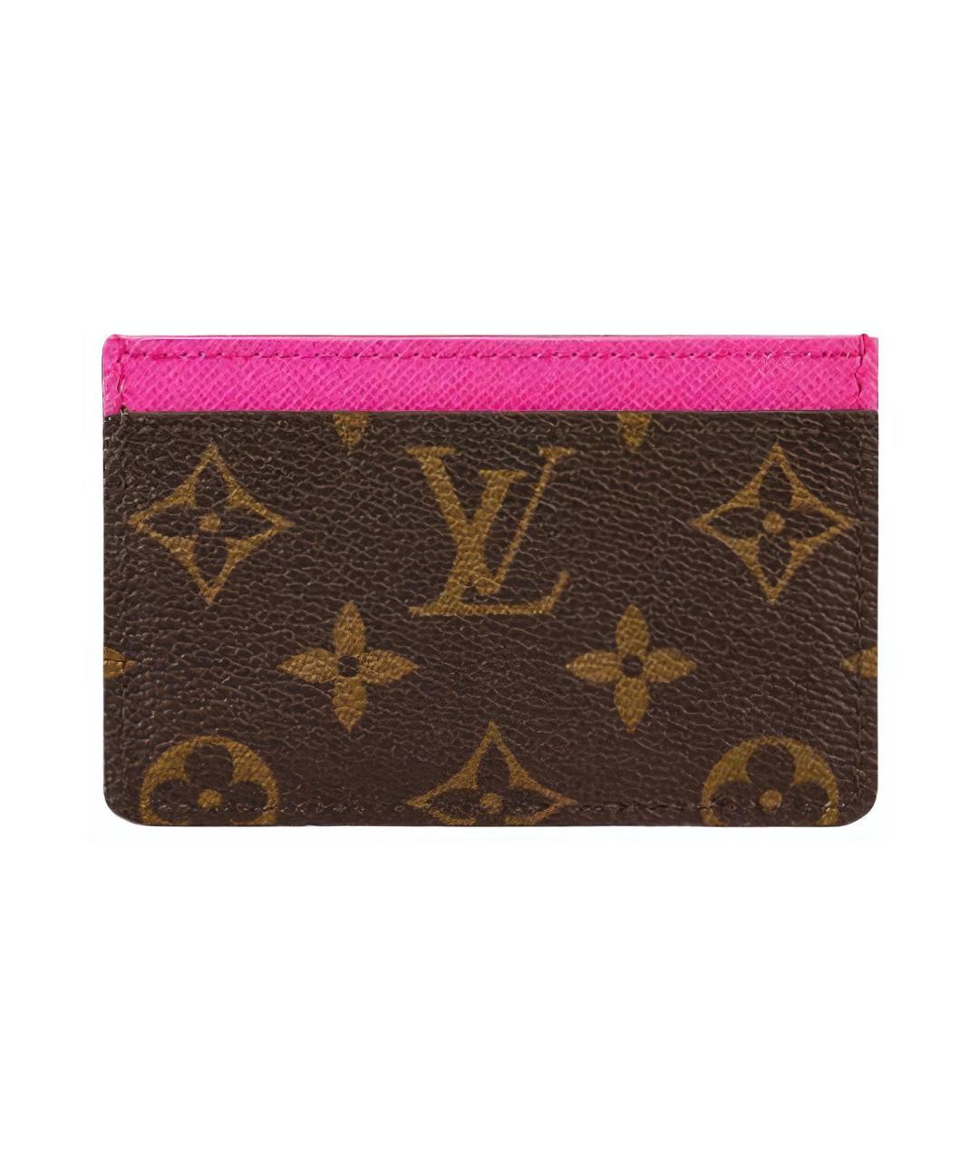 LOUIS VUITTON Коричневый кардхолдер, фото 3