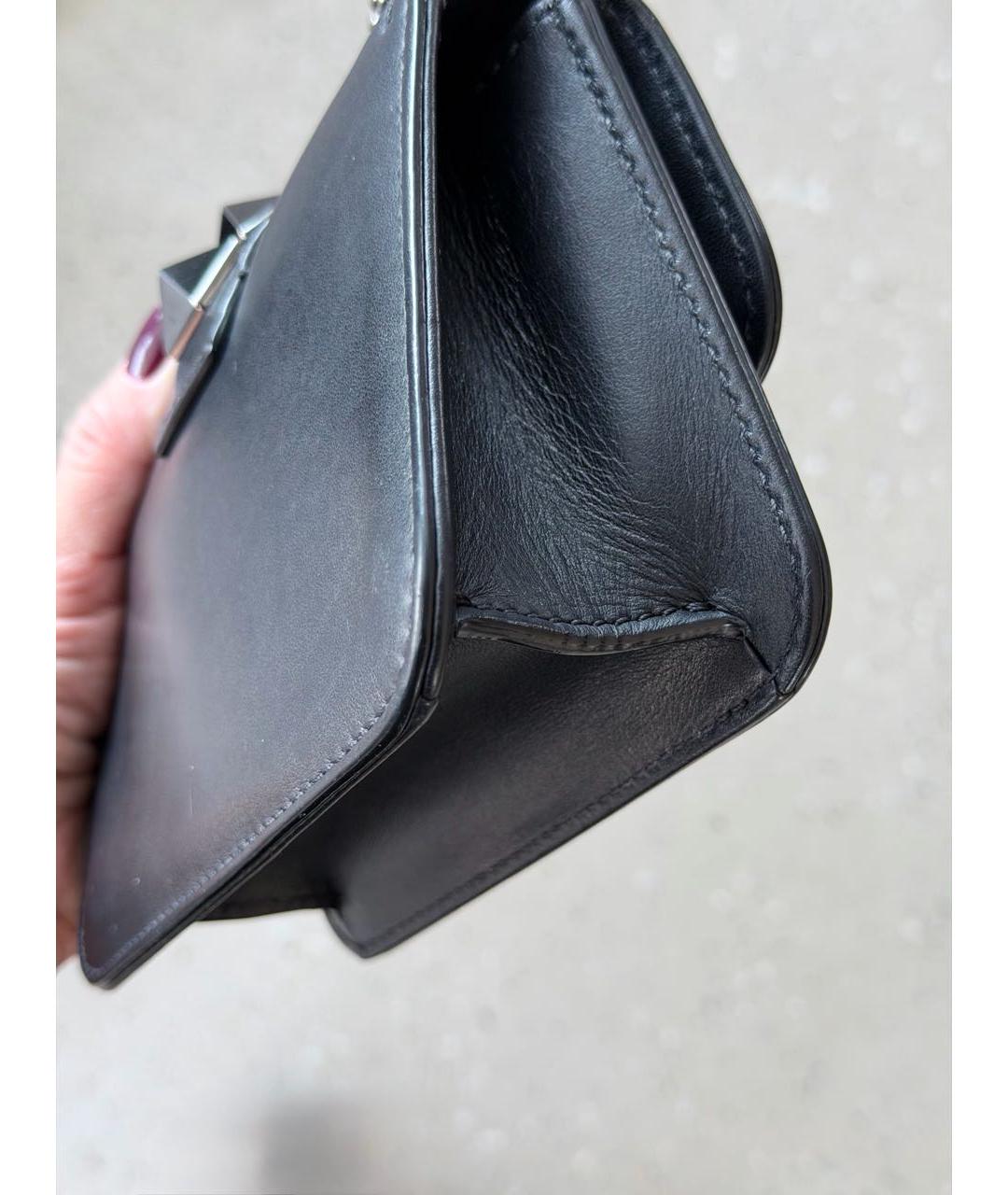 VALENTINO Черная кожаная сумка через плечо, фото 7