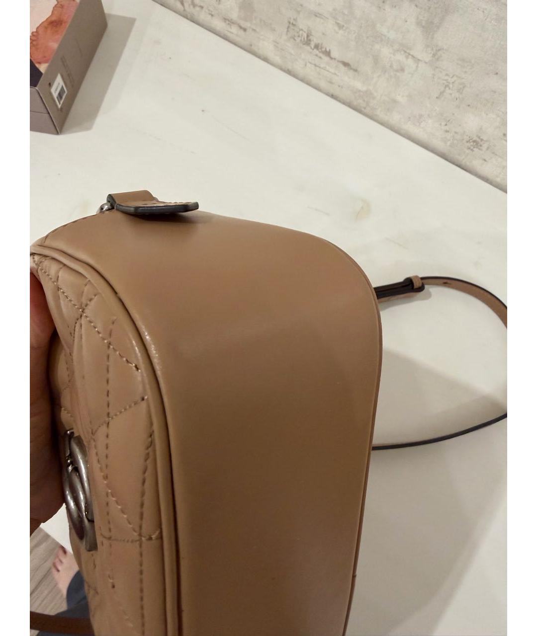 GUCCI Бежевая кожаная сумка через плечо, фото 4