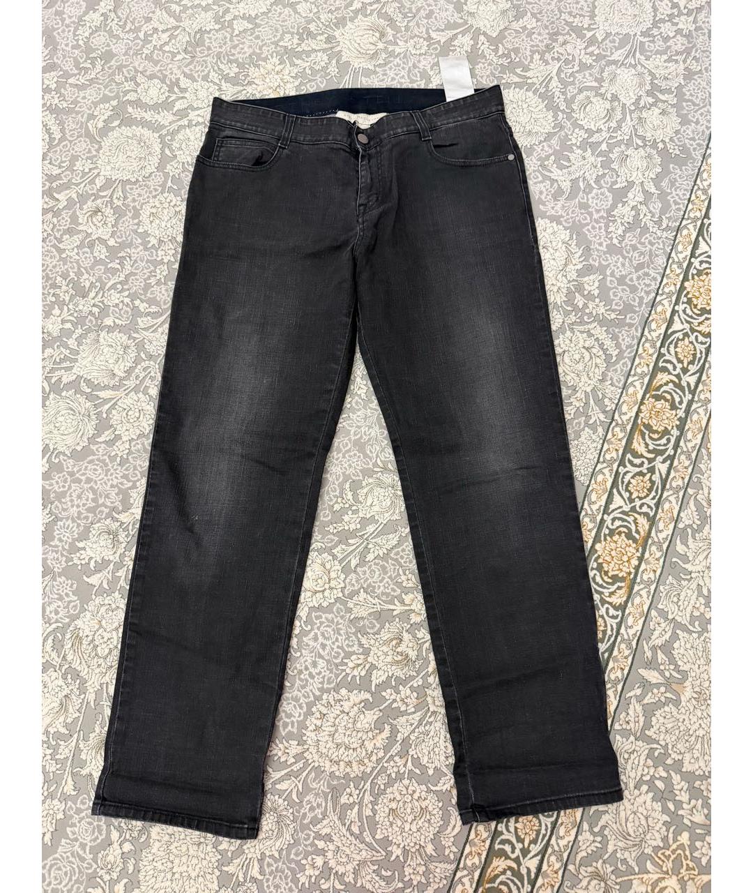 STELLA MCCARTNEY Черные хлопко-эластановые прямые джинсы, фото 5