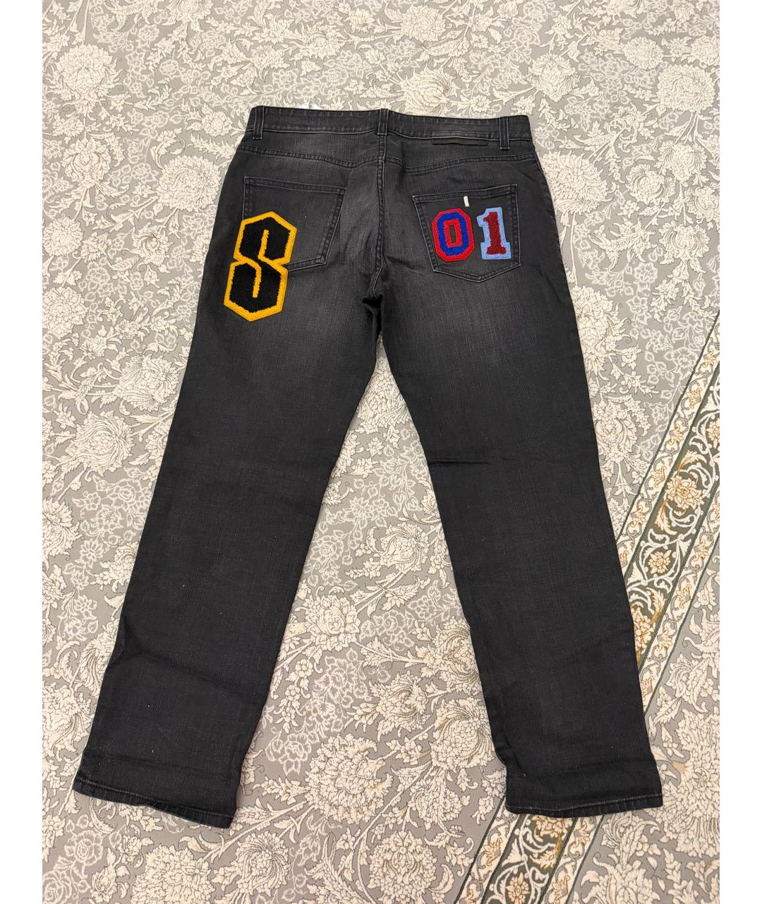 STELLA MCCARTNEY Черные хлопко-эластановые прямые джинсы, фото 2