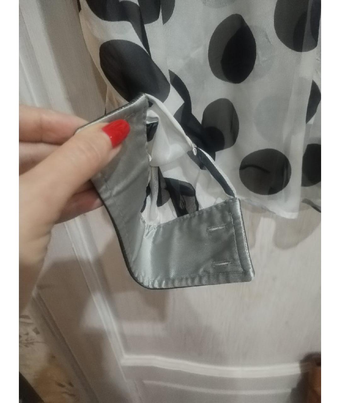 DOLCE&GABBANA Белая шелковая блузы, фото 5