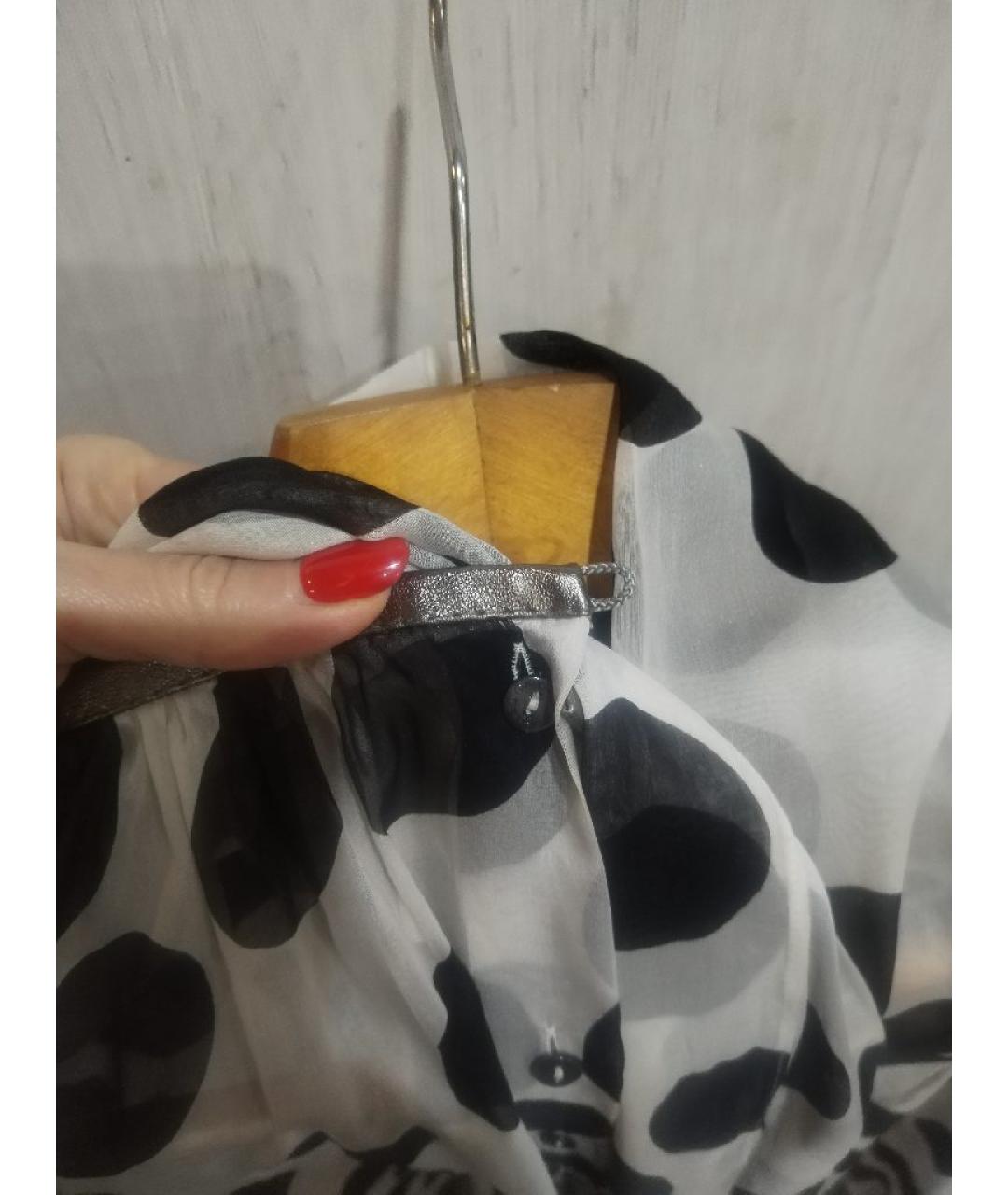 DOLCE&GABBANA Белая шелковая блузы, фото 7