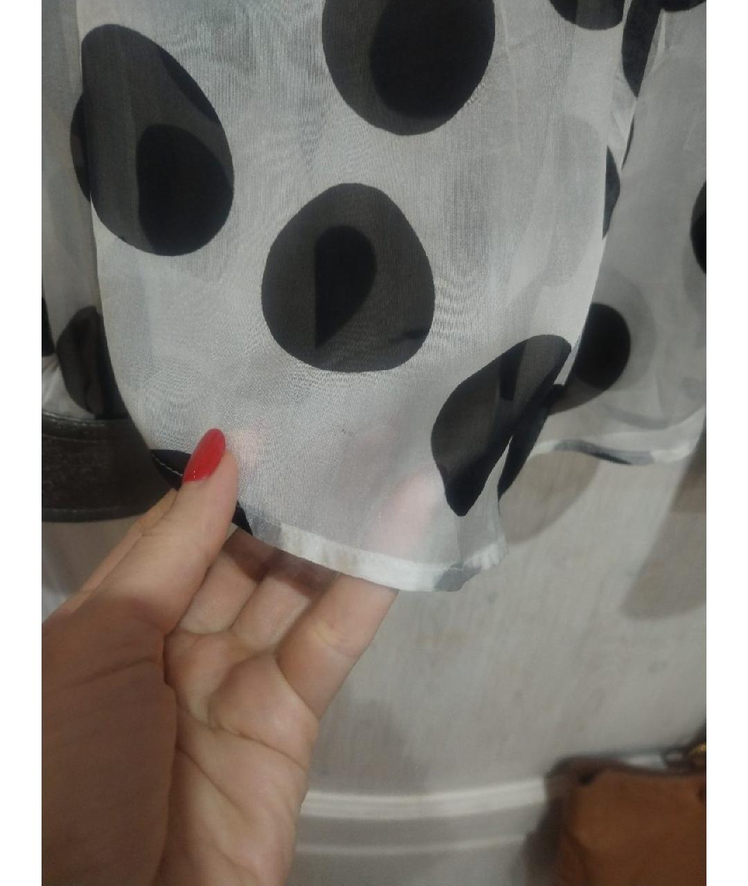 DOLCE&GABBANA Белая шелковая блузы, фото 4