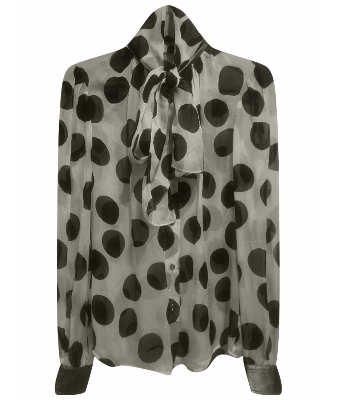 DOLCE&GABBANA Белая шелковая блузы, фото 1