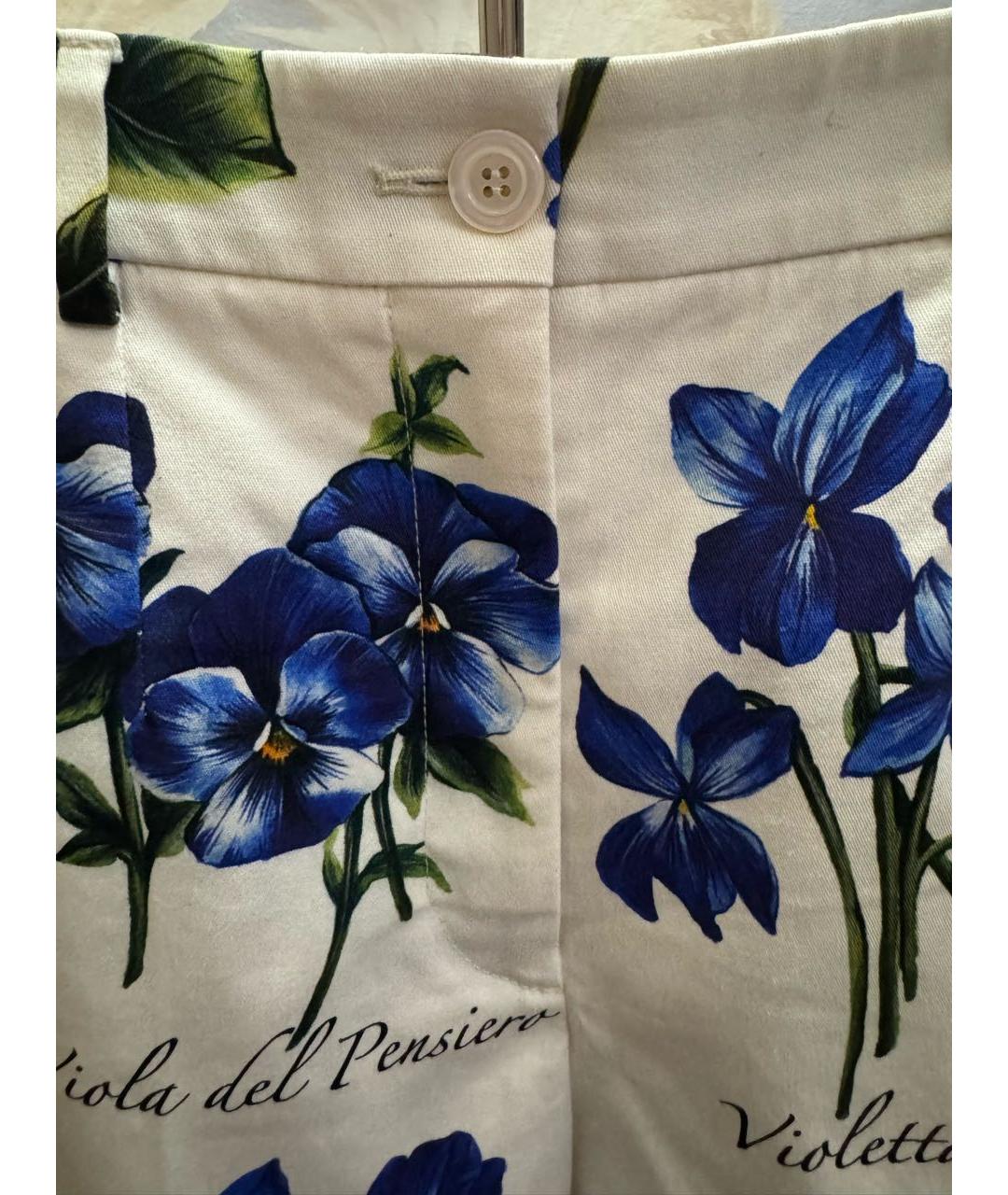 DOLCE&GABBANA Белые хлопко-эластановые шорты, фото 4