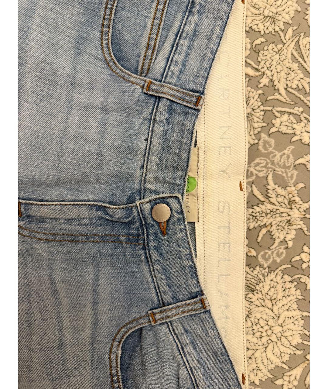 STELLA MCCARTNEY Голубые хлопковые прямые джинсы, фото 3