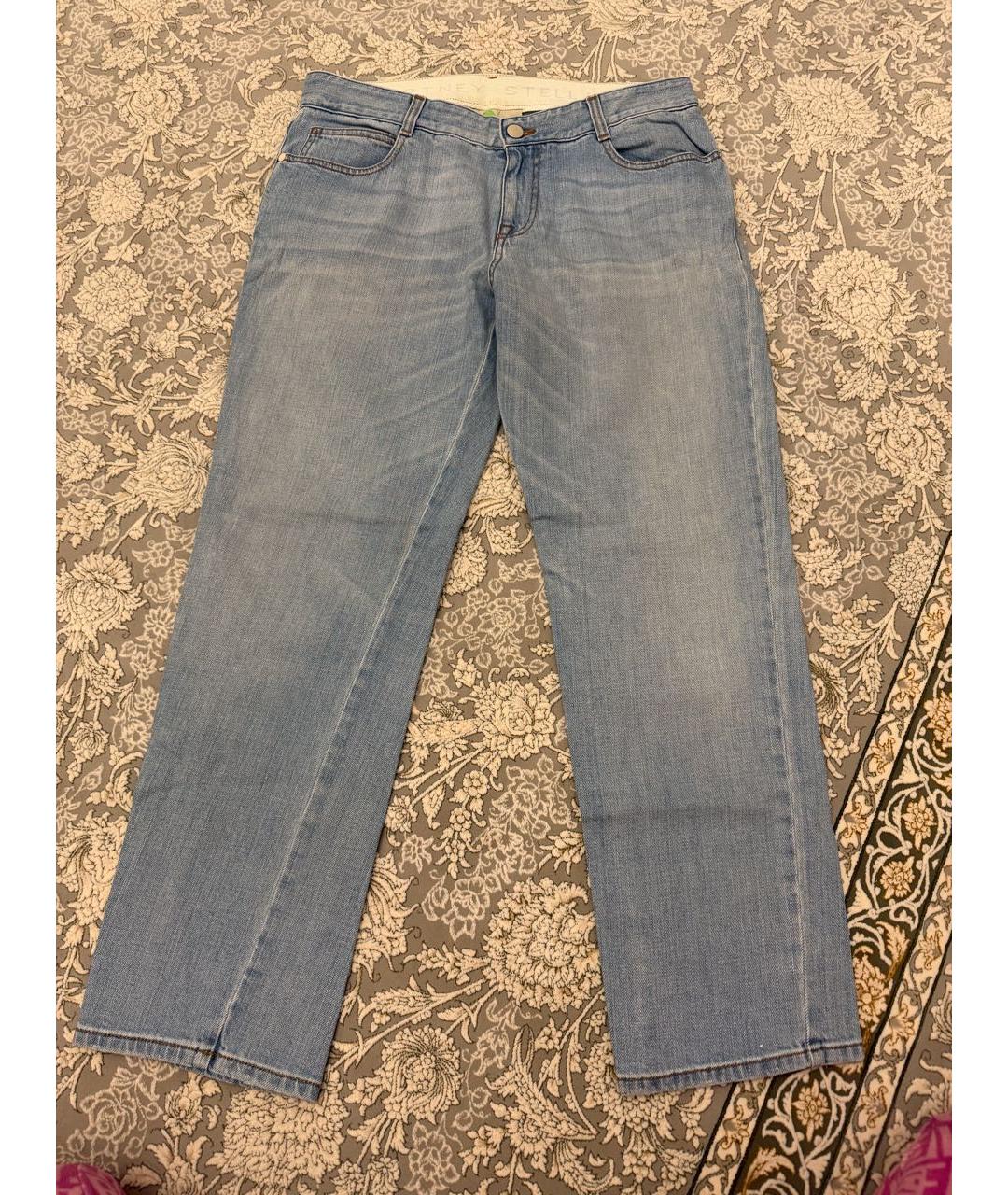STELLA MCCARTNEY Голубые хлопковые прямые джинсы, фото 4