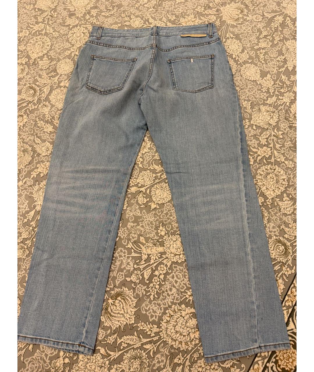 STELLA MCCARTNEY Голубые хлопковые прямые джинсы, фото 2
