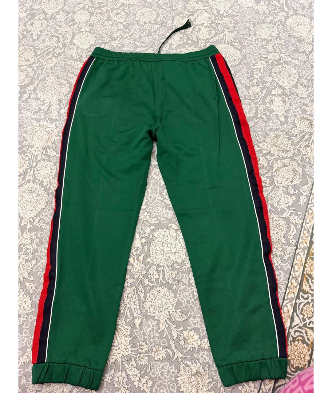 GUCCI Зеленые полиэстеровые спортивные брюки и шорты, фото 2