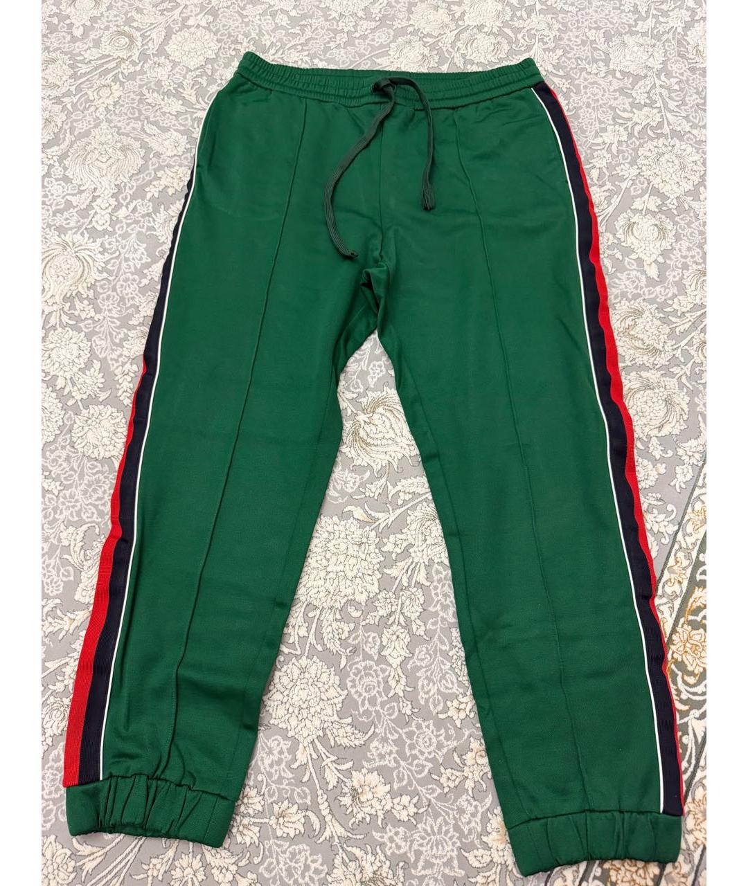 GUCCI Зеленые полиэстеровые спортивные брюки и шорты, фото 5