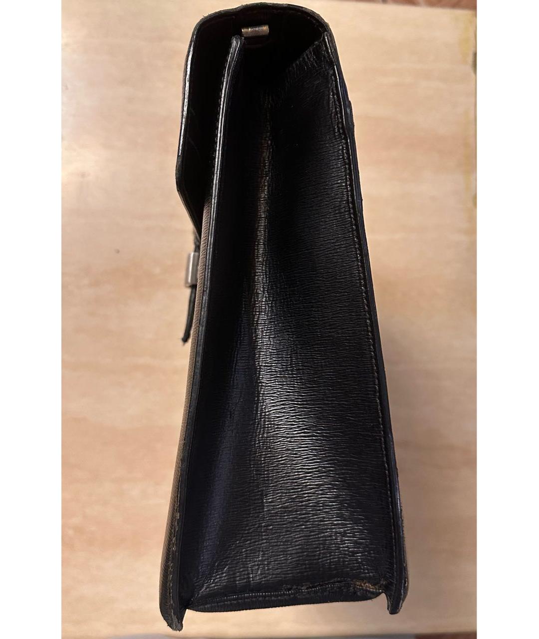 MONTBLANC Черный кожаный портфель, фото 7