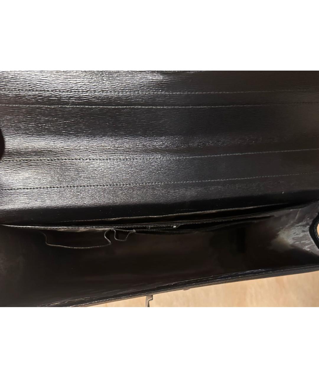 MONTBLANC Черный кожаный портфель, фото 6