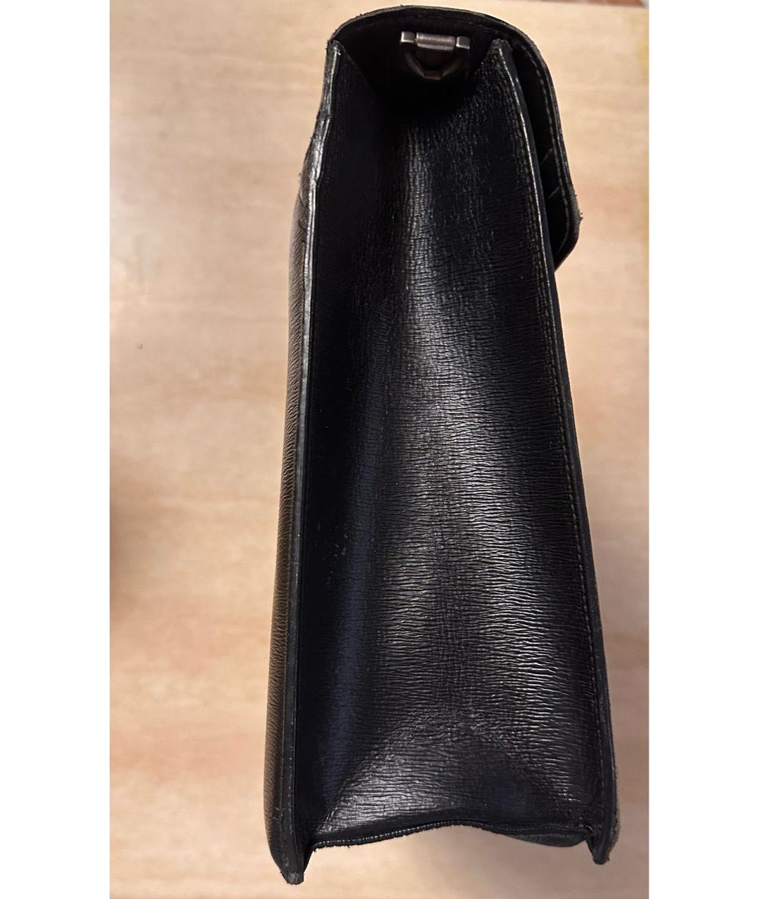 MONTBLANC Черный кожаный портфель, фото 8