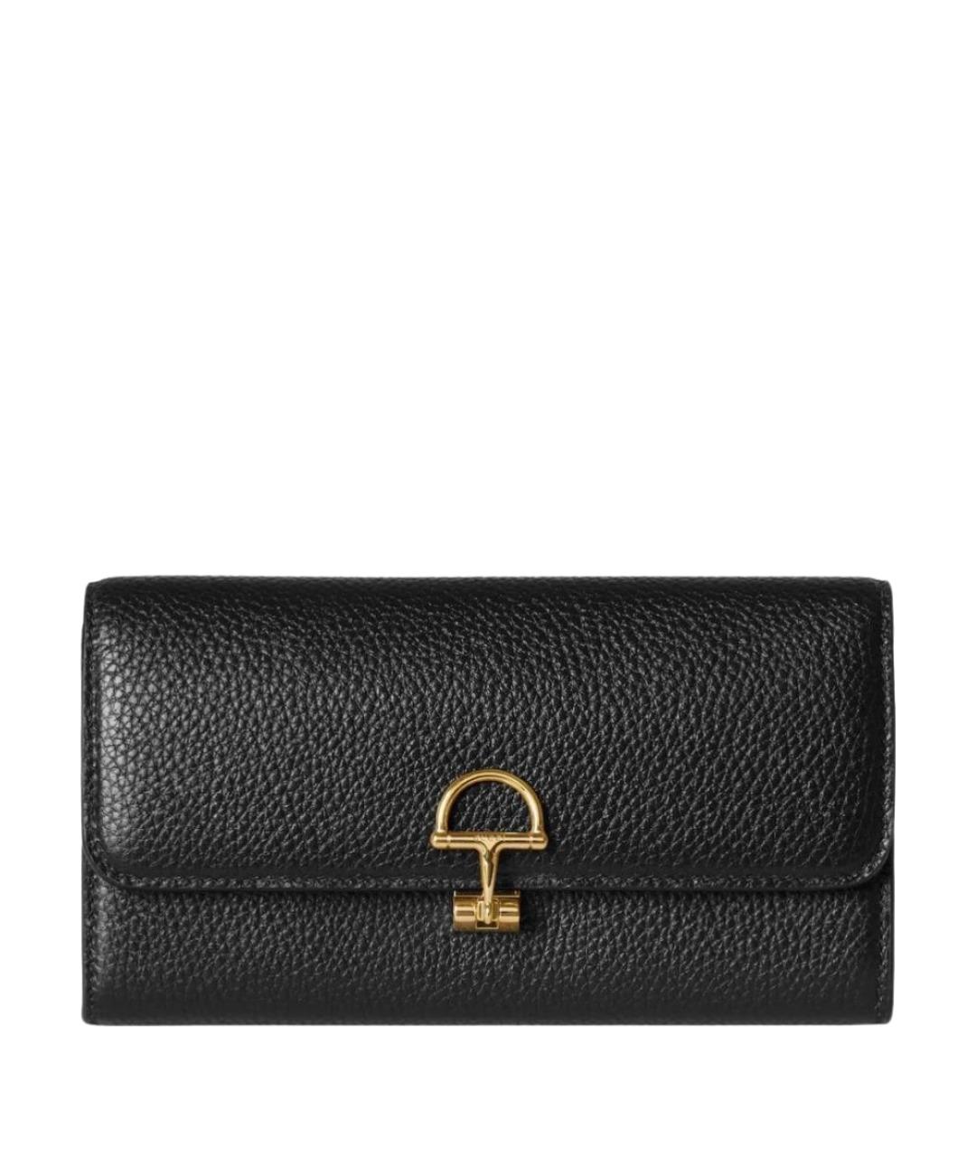 GUCCI Черный кожаный кошелек, фото 1