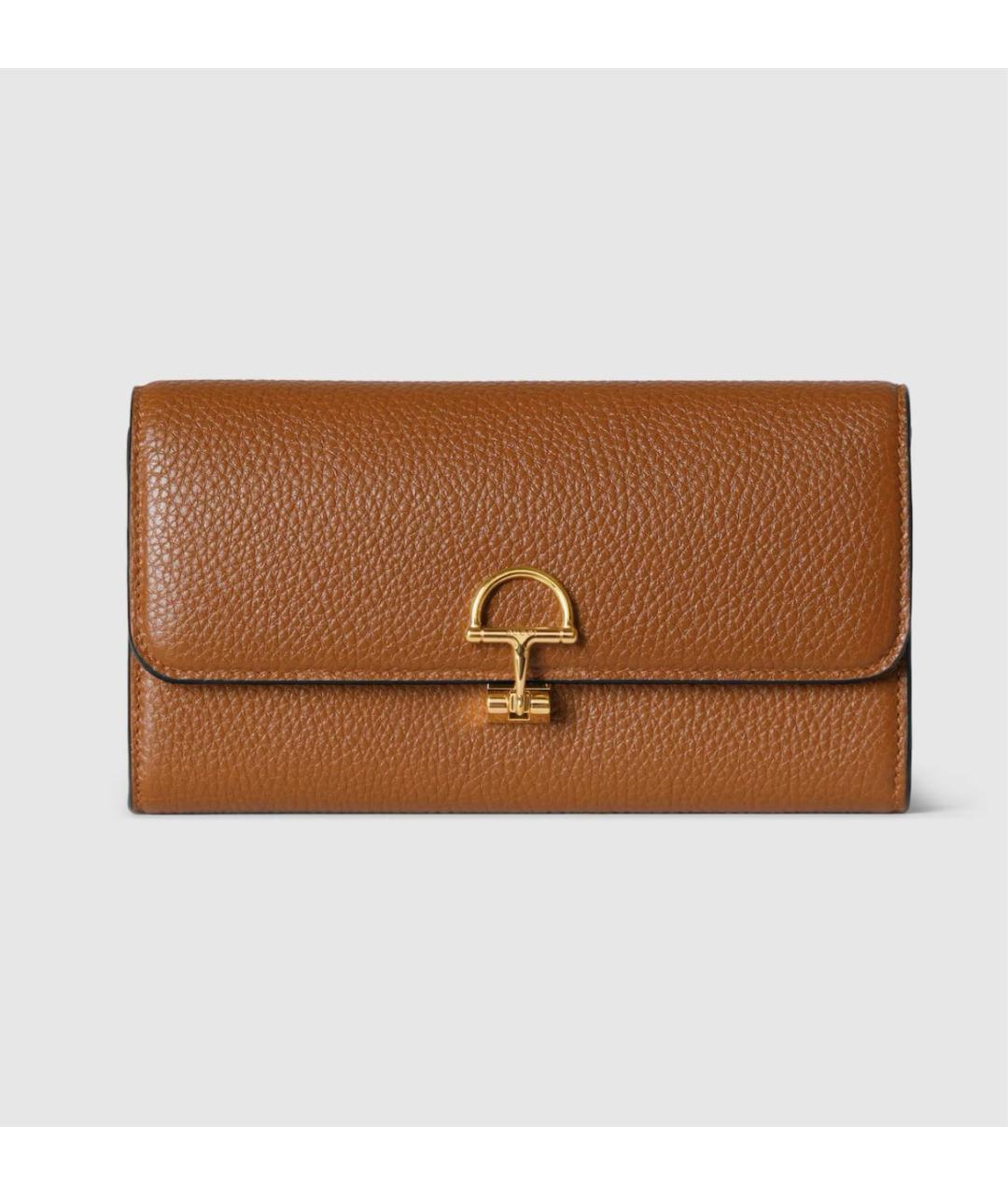 GUCCI Коричневый кожаный кошелек, фото 5