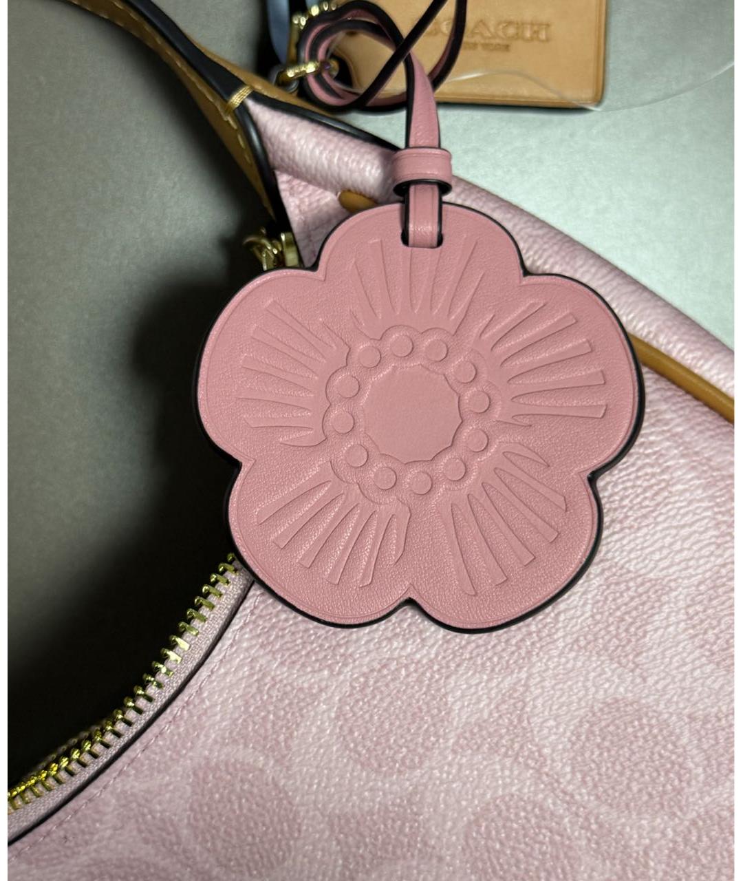 COACH Розовая сумка через плечо, фото 7