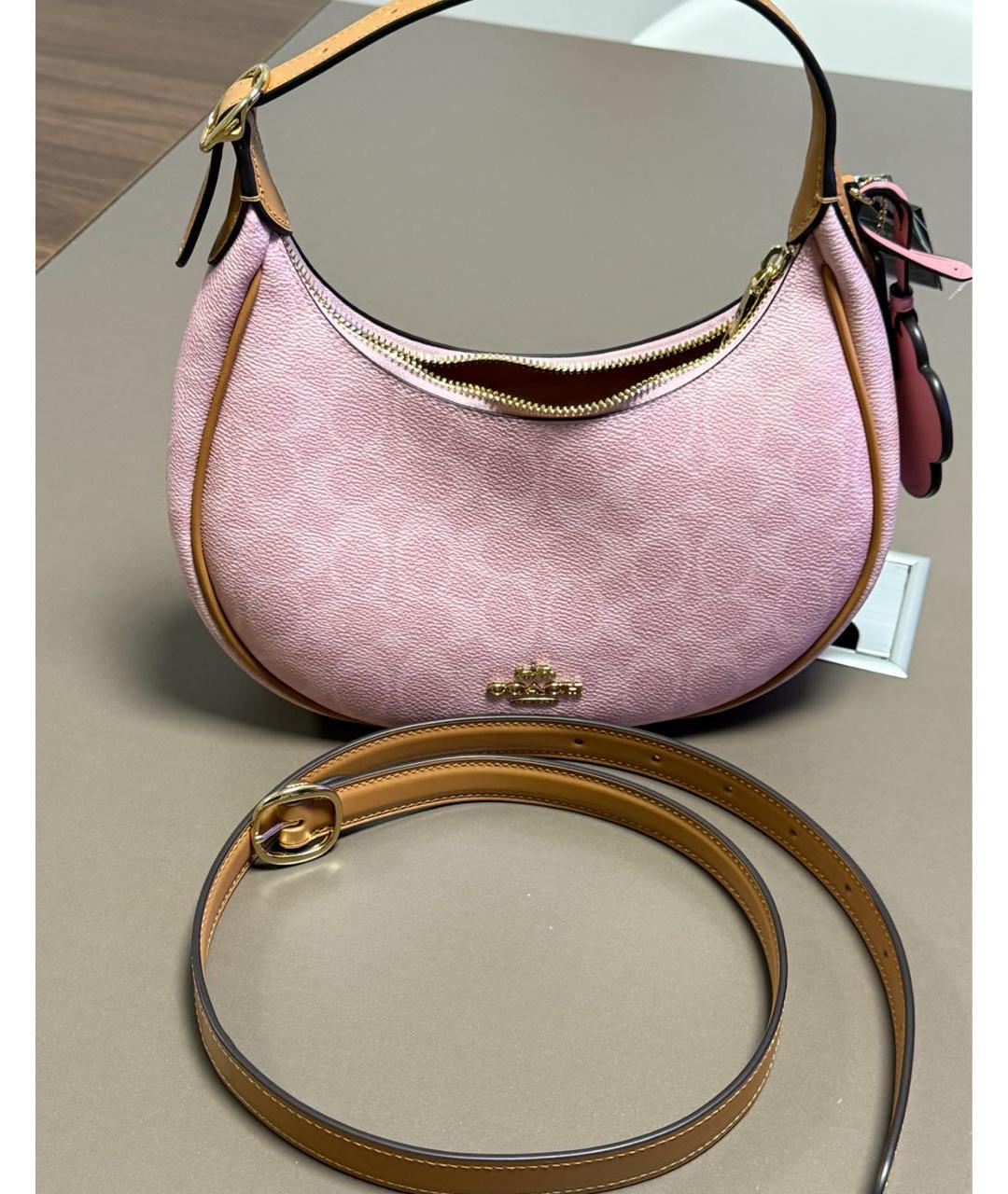 COACH Розовая сумка через плечо, фото 5