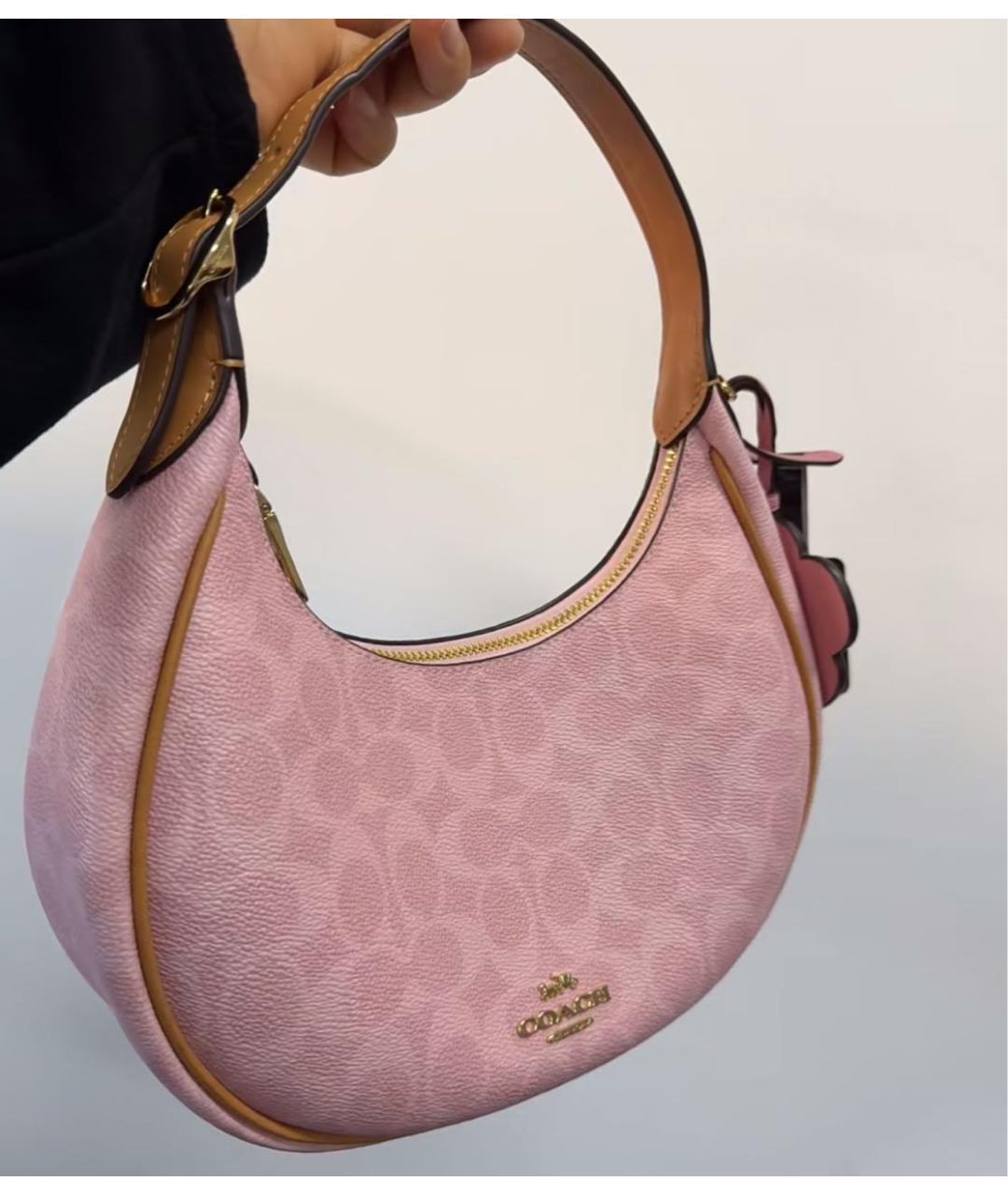 COACH Розовая сумка через плечо, фото 6