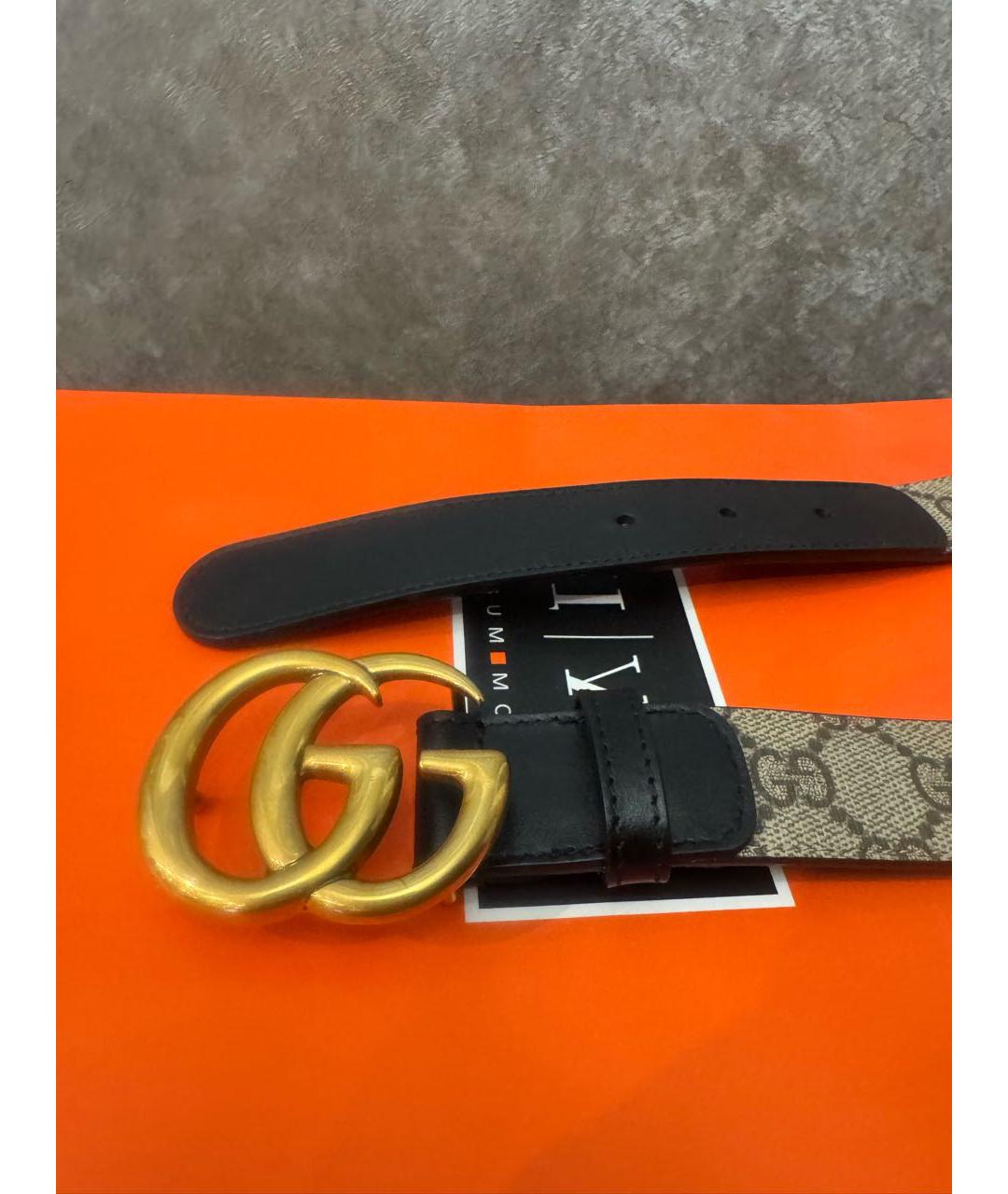 GUCCI Бежевый кожаный ремень, фото 2