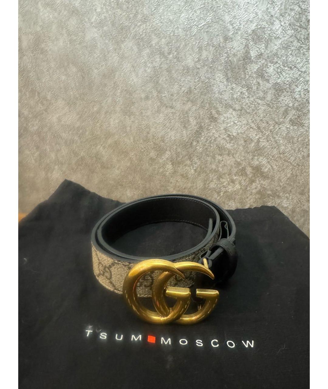 GUCCI Бежевый кожаный ремень, фото 4