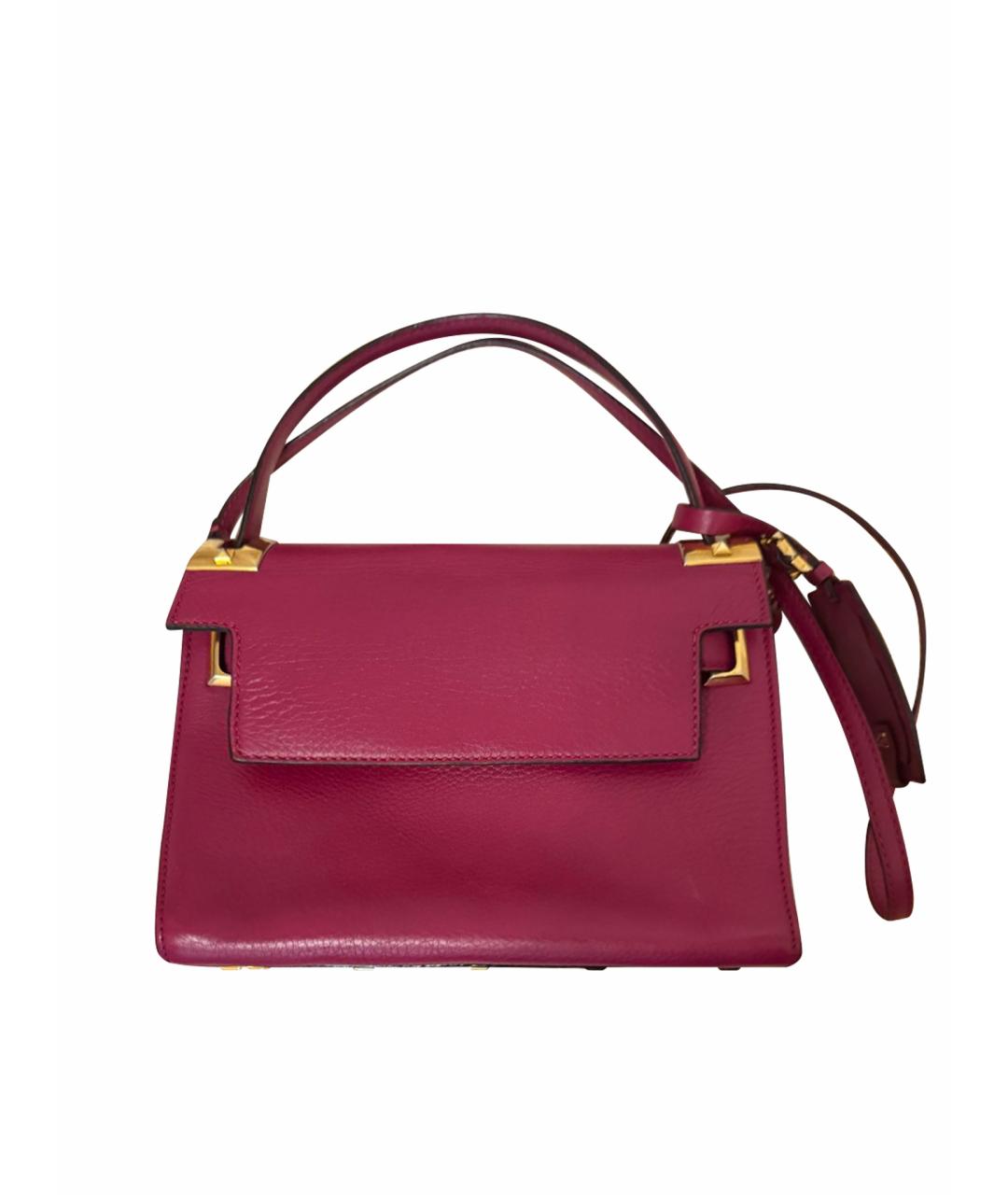 VALENTINO Фуксия кожаная сумка через плечо, фото 1