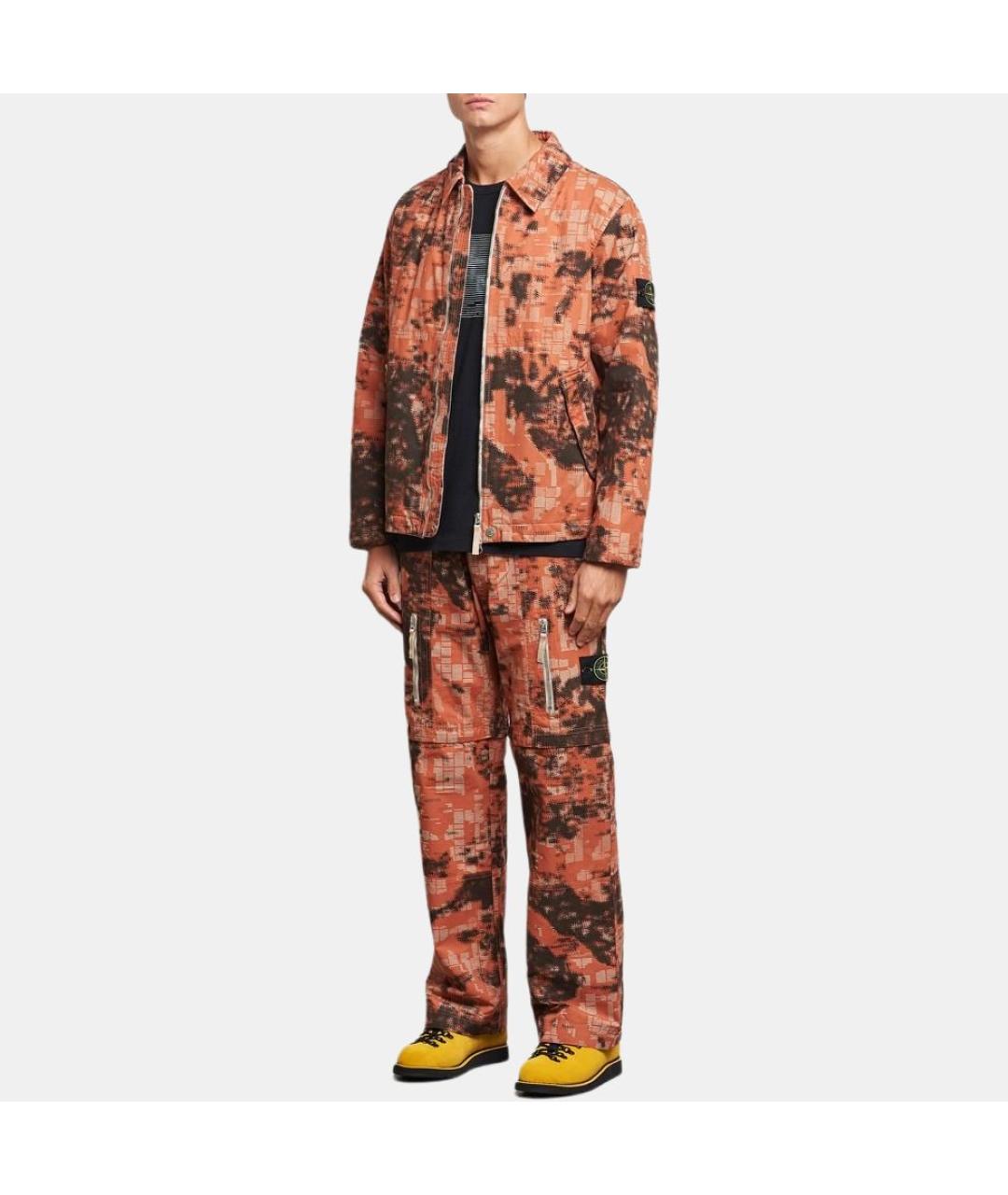 STONE ISLAND Оранжевое повседневные брюки, фото 4